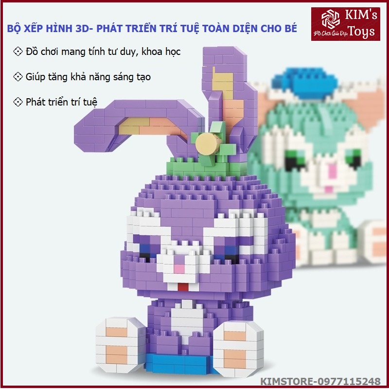 Đồ Chơi Xếp Hình 3D Mô Hình Hoạt Hình Siêu Dễ Thương