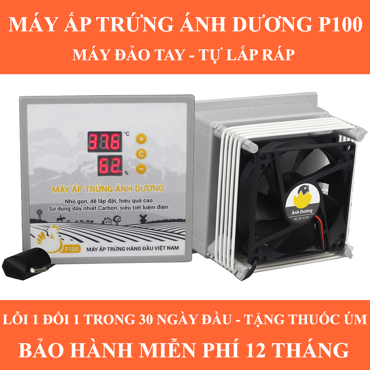Bộ điều khiển máy ấp trứng mini Ánh Dương P100