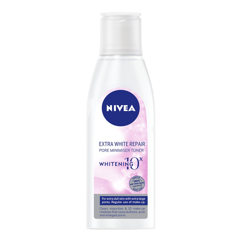 Nước Hoa Hồng Dưỡng Ẩm​ NIVEA Extra White Pore Minimiser - Toner dưỡng trắng da s‎e k‎hít‎ lỗ chân​ lông 200ml