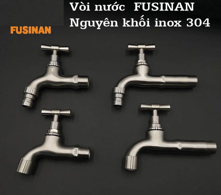 [Inox 304 siêu bền] Vòi nước Fusinan- MC26 chất liệu inox 304 chống hoen gỉ bền đẹp, tháo lắp đơn giản phù hợp với nhiều đầu nước ra
