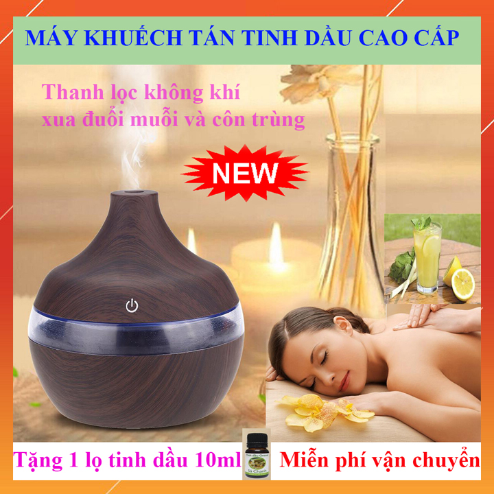 Máy xông tinh dầu, máy phun sương tinh dầu máy xông tinh dầu phun sương máy khuếch tán tinh dầu loại tốt. an toàn và dễ sử dụng - tặng lọ tinh dầu 10ml. mua ngay!