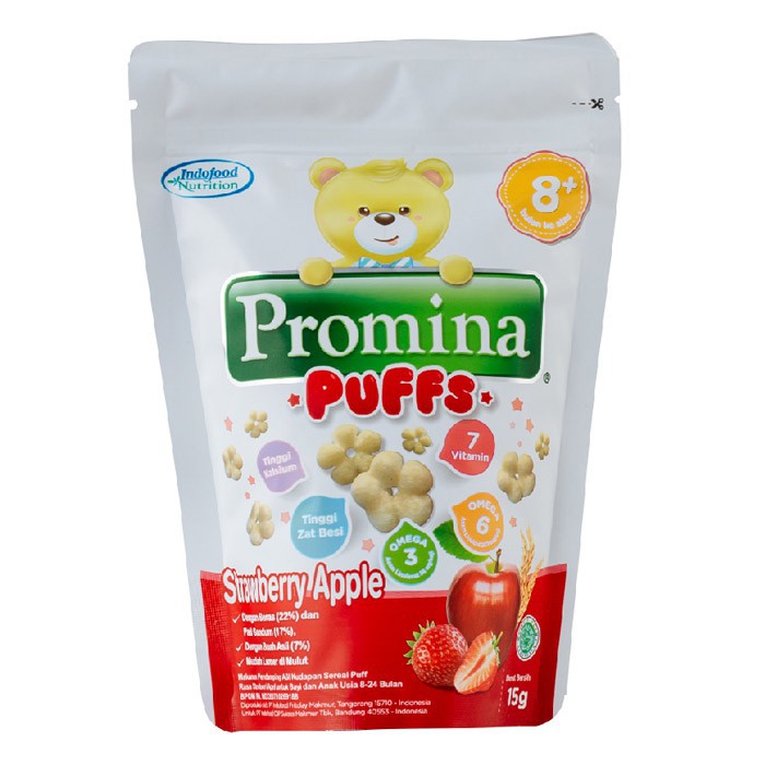 Bánh Ăn Dặm Promia Puff 8+ Vị Táo Dâu Tây
