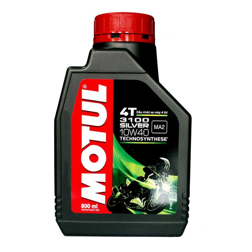 Dầu nhớt MOTUL 3100 SILVER 4T 10W40 0.8L ( Bán Tổng Hợp ) SM MA2 bôi trơn làm nhẹ máy cực cao dành cho xe số, xe côn - Dầu nhớt MOTUL 3100 SILVER 800ML CHÍNH HÃNG MOTUL