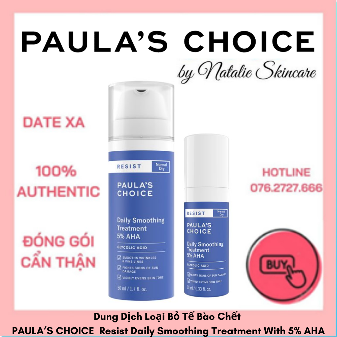 [HCM]Dung Dịch Loại Bỏ Tế Bào Chết PAULA’S CHOICE  Resist Daily Smoothing Treatment With 5% AHA