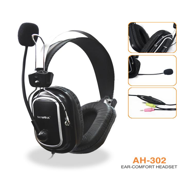 Tai nghe chụp tai kèm mic Soundmax AH-302