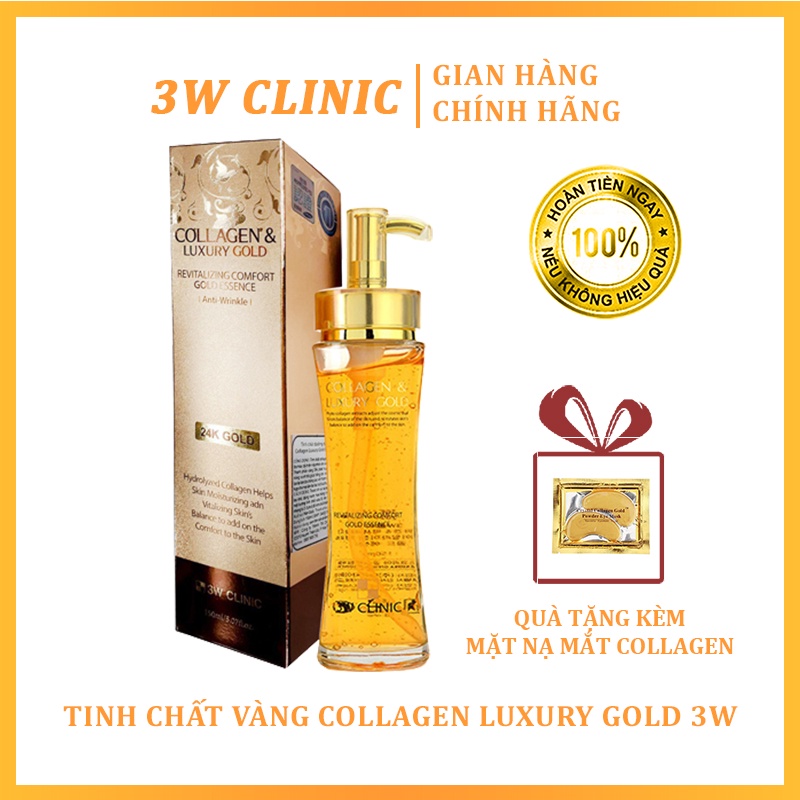 3W clinic 150ml Luxury Gold Collagen Whitening Essence-fast whitening serum