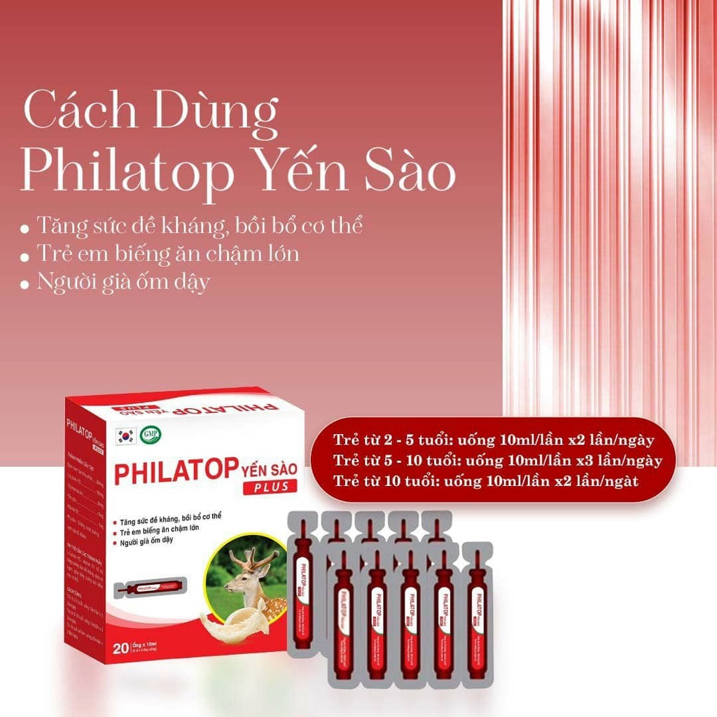 Philatop Yến Sào Plus - tăng cường sức đề kháng