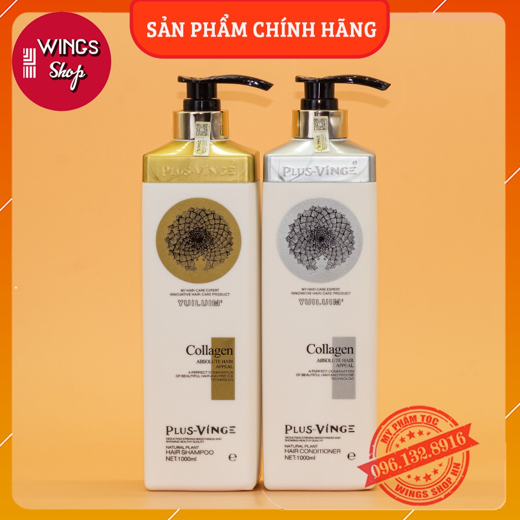 [Chính Hãng] Dầu Gội Cặp Ngăn Rụng Tóc Collagen Vinge Chính Hãng GX11 1000ml/chai
