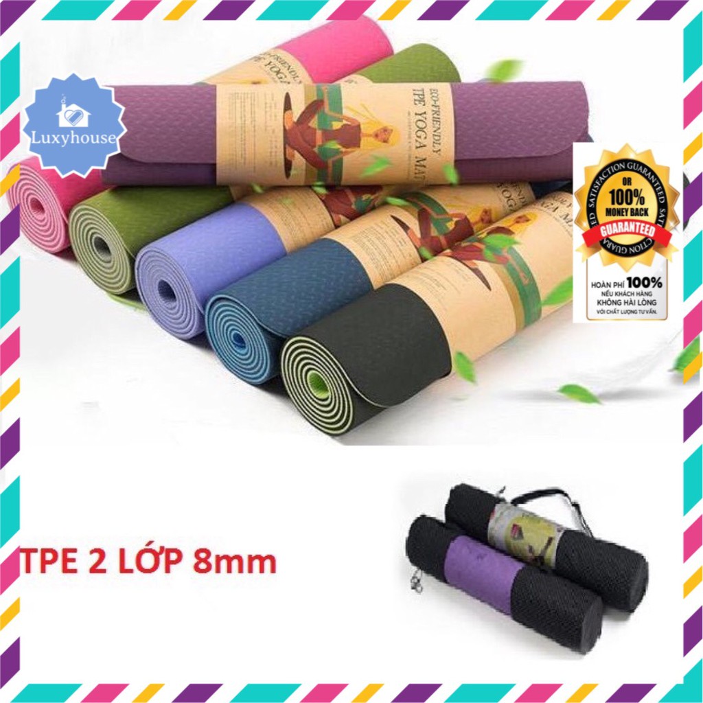 Thảm Yoga, thảm tập Yoga dày dặn chất liệu TPE cao cấp - Luxy Houseware