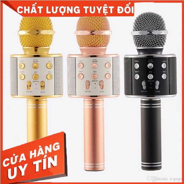 Ws858 micro hát karaoke bluetooth 3in1 kèm loa ws-858 - chuyên hàng nội địa china