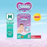 [Từ 22-23 tặng QUÀ TO-SLCH]Tã quần Bobby Siêu Khô Thoáng - 100% Thoáng Khí Jumbo M56+4 miếng