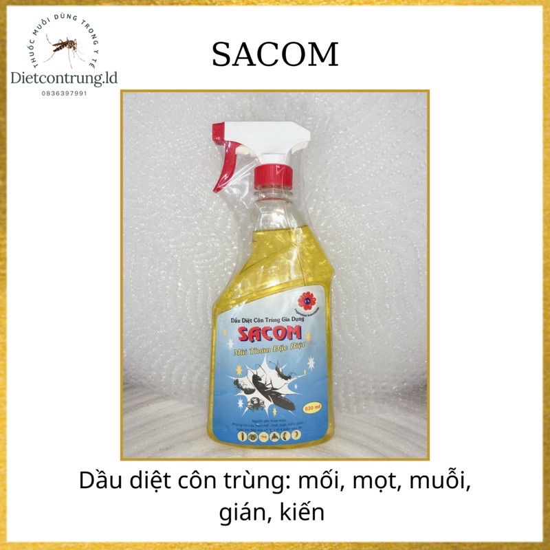 Dầu diệt côn trùng SACOM - mùi thơm nhẹ nhàng, diệt : kiến, gián, mối, mọt
