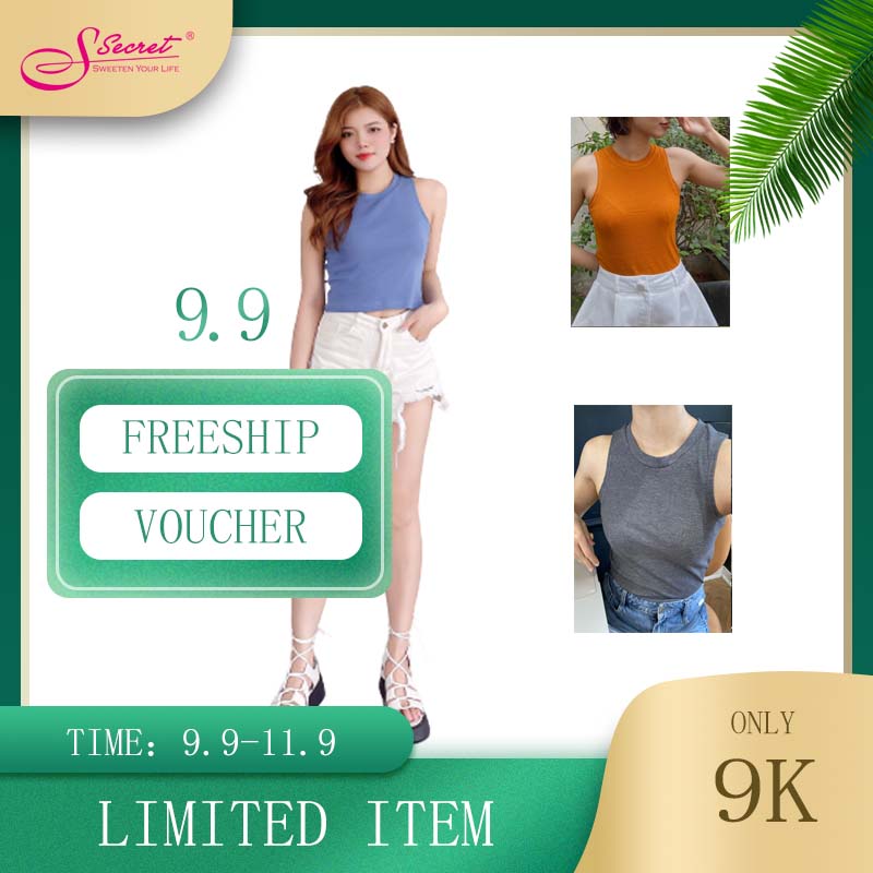 Áo phông áo thun gân trơn áo crotop cotton Sweeten your life S