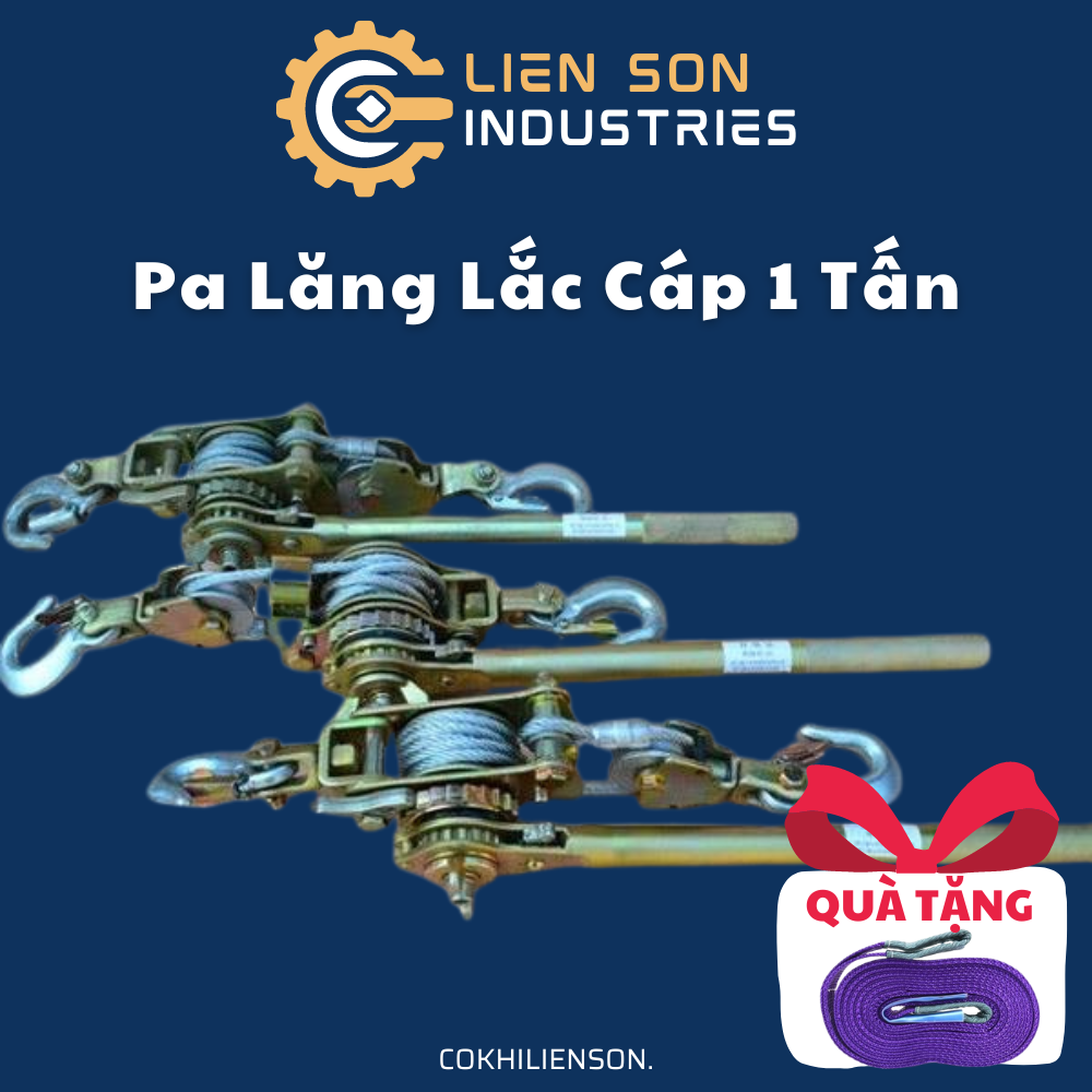 Pa lăng lắc cáp 1 tấn 2 Tấn 3 tấn, ba lăng cáp lắc tay, Ba Lăng Loại Dùng Cáp 7mm Để Kéo Căng Dùng Để Kích Tăng Cáp Điện , Cáp Quang, Cáp Viễn Thông  - Cơ Khí Liên Sơn