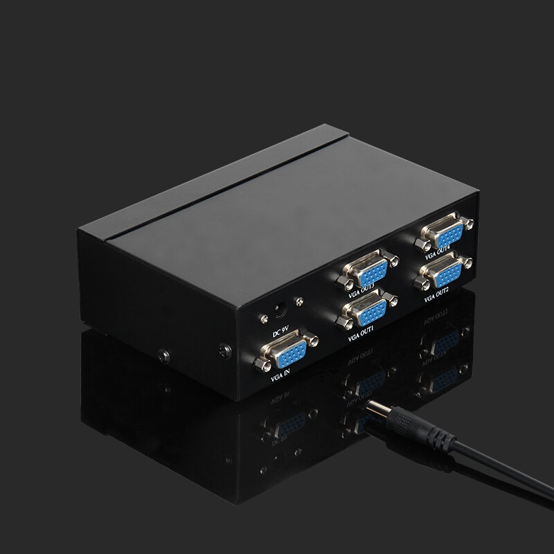 Vga splitter 1 in 4 out unitek u8707 - bộ chia vga 1 ra 4 cao cấp unitek 8707 hỗ trợ độ phân giải full hd 1080p