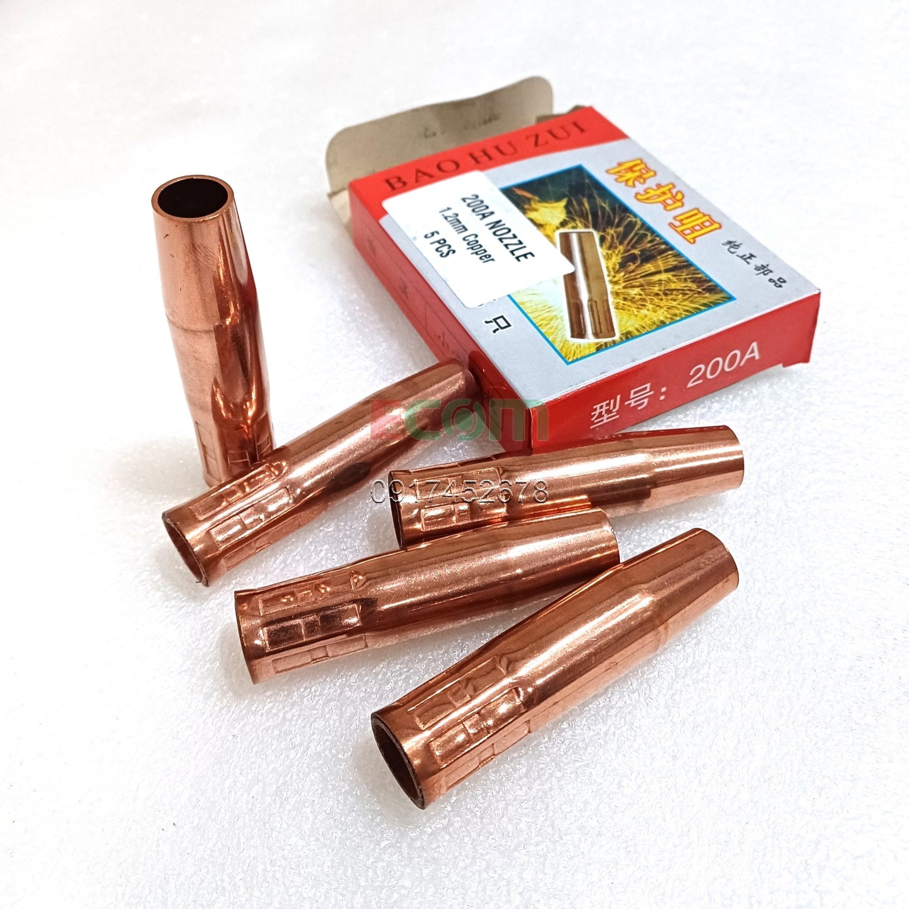 Chụp khí mỏ hàn mig 200a loại tốt 1.25mm - hộp 5 cái