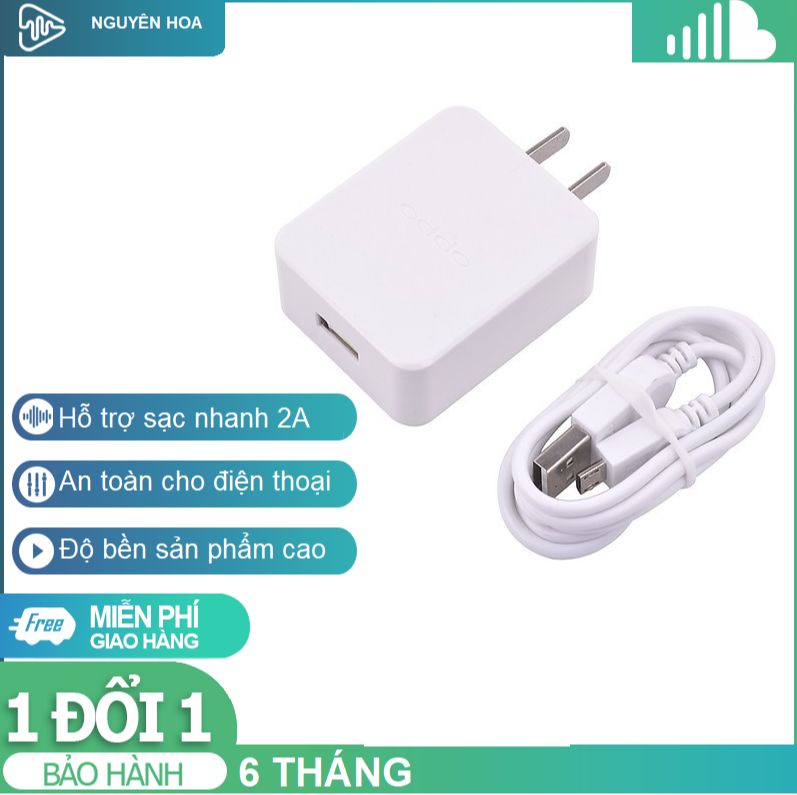 Bộ Sạc nhanh OPPO  2A Dùng Cho NEO3, NEO5, NEO7,NEO9, A37, F1, F1S, F3 Plus, F3, A33 A35 A37 A39 A5S  2A - Gồm củ sạc cốc sạc oppo và dây sạc oppo -Cam Kết Zin Tháo Máy Chính Hiệu