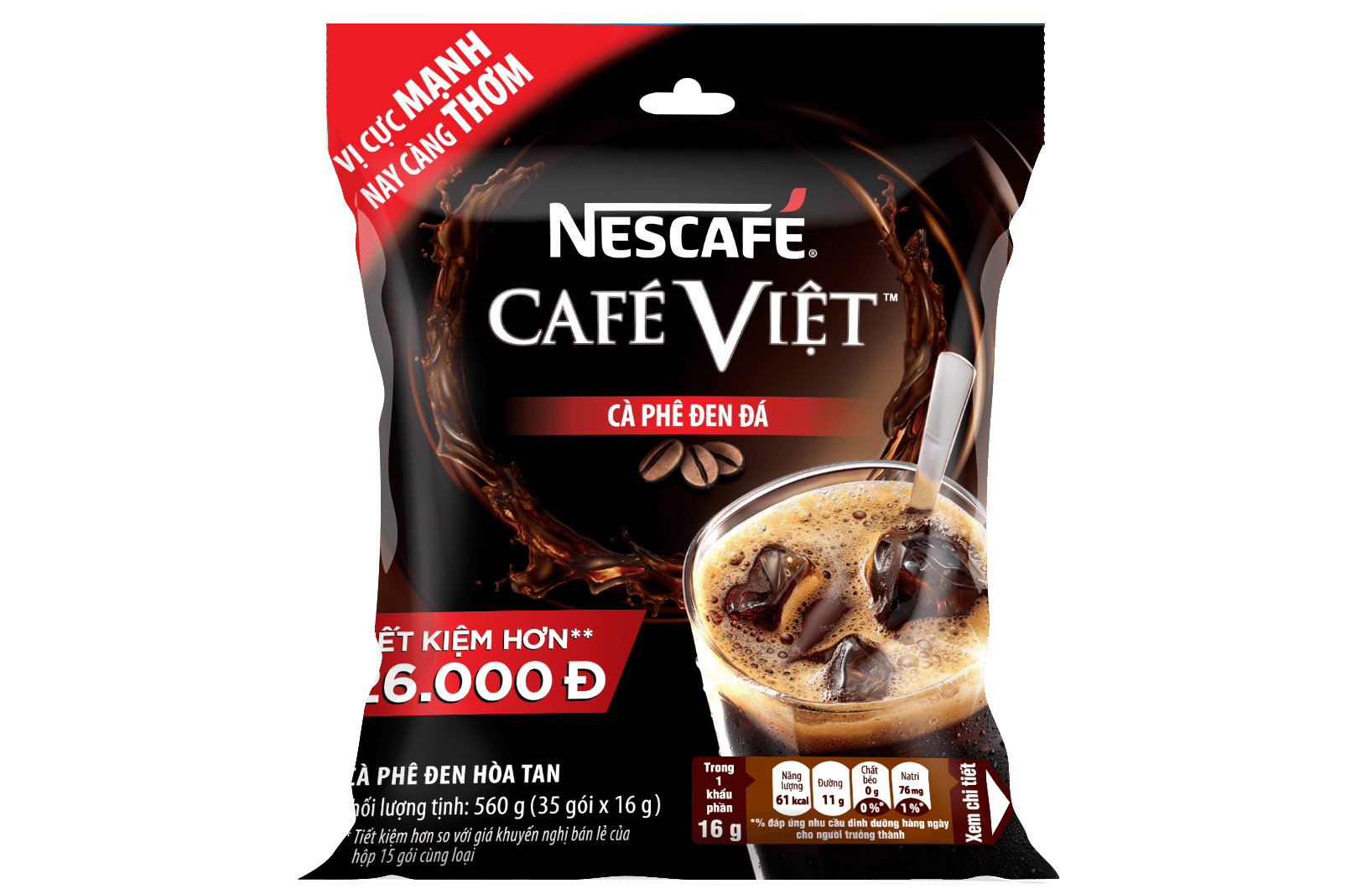 Cà Phê Đen Đá NesCafe Cafe Việt 560g, Cà Phê Hòa Tan, Bách hóa Minh Anh
