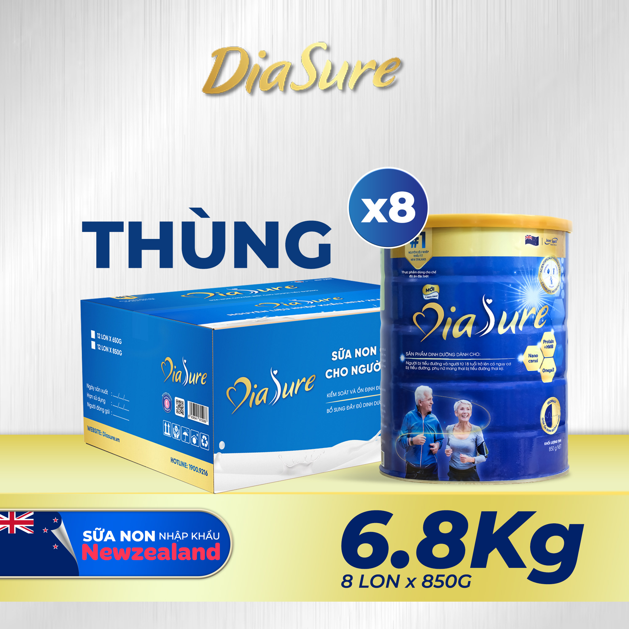 Thùng Sữa Non Diasure - Thực Phẩm Dinh Dưỡng Chuyên Biệt Cho Người Trưởng Thành