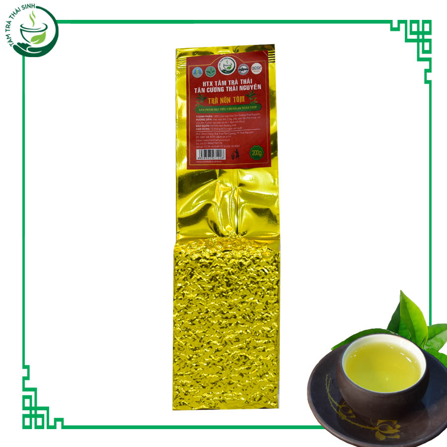 Trà nõn tôm - túi 200g hút chân không - trà thái nguyên thượng hạng - tâm trà thái