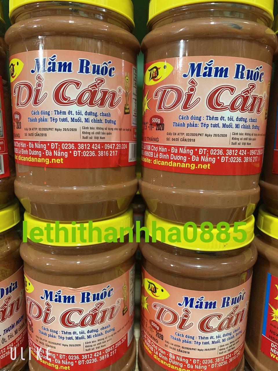 1 hũ mắm ruốc dì cẩn 200gr/500gr