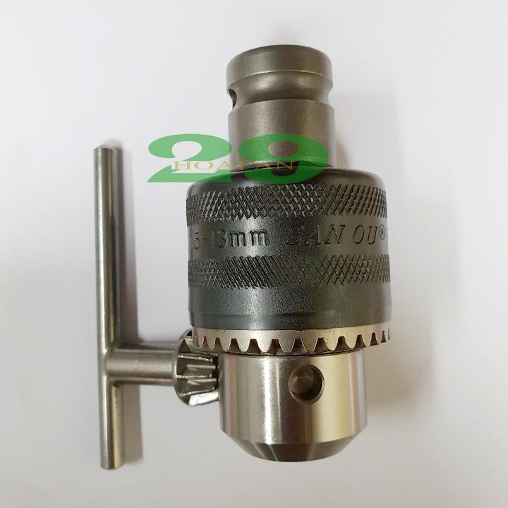 Đầu chuyển bulong sang đầu kẹp mũi khoan 13ly khóa tay Tặng Găng Tay Bảo hộ