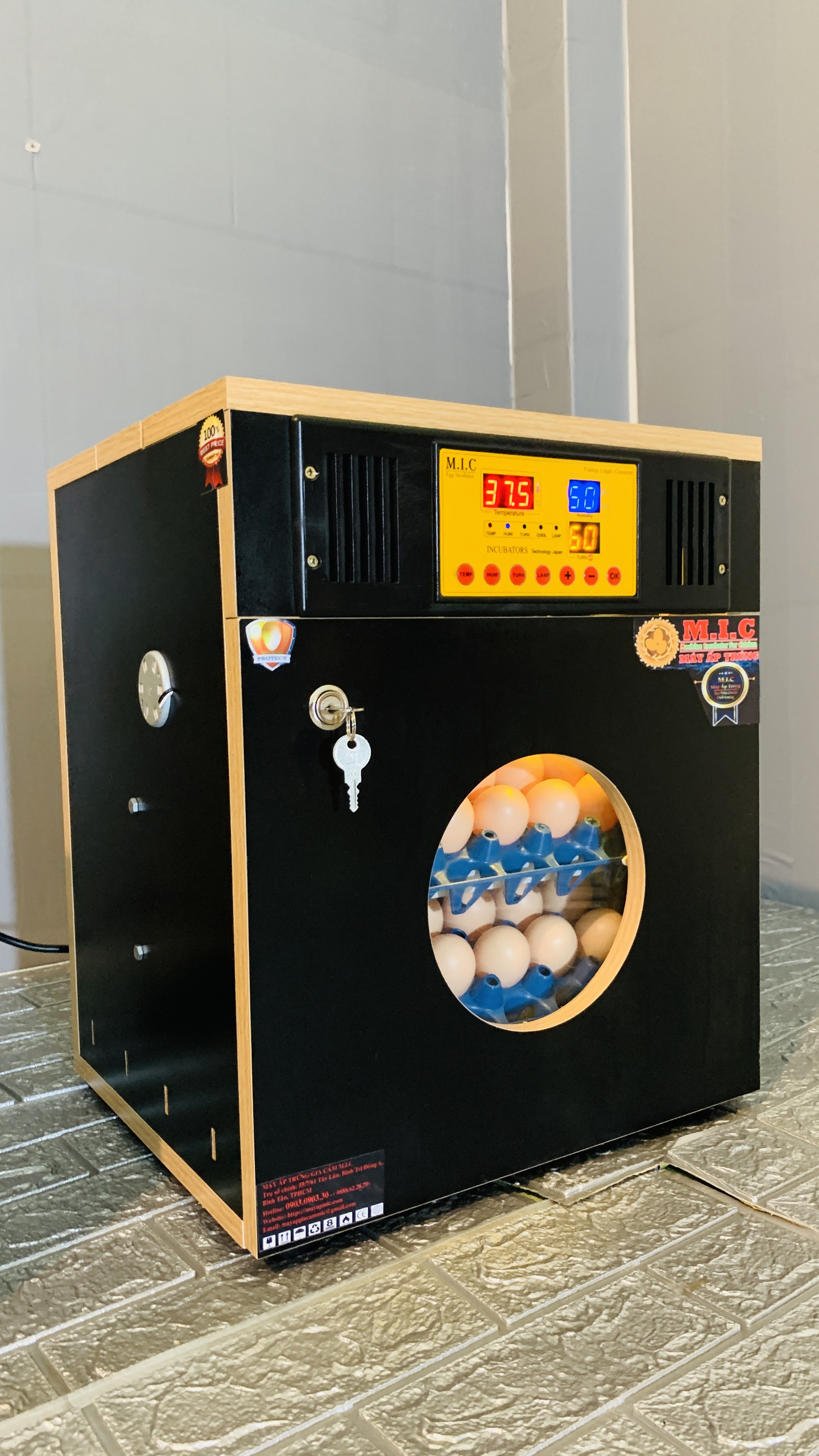 Máy ấp trứng Mic 60 phun sương tự động