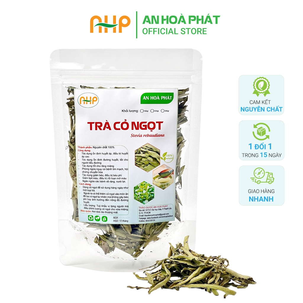 Trà Cỏ Ngọt Sấy Lạnh Nguyên Lá, Loại Đẹp, Đường Tự Nhiên, Tốt Cho Người Tiểu Đường - An Hoà Phát