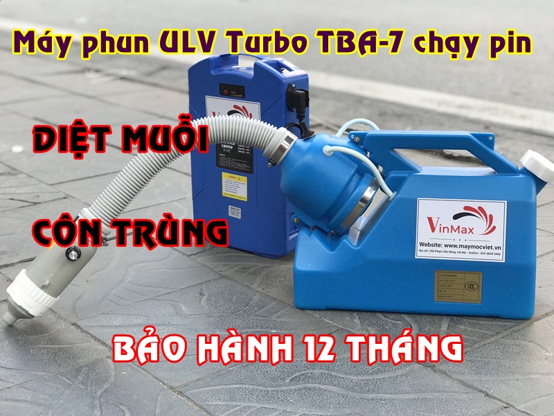 Máy phun thuốc chạy pin Turbo dạng sương
