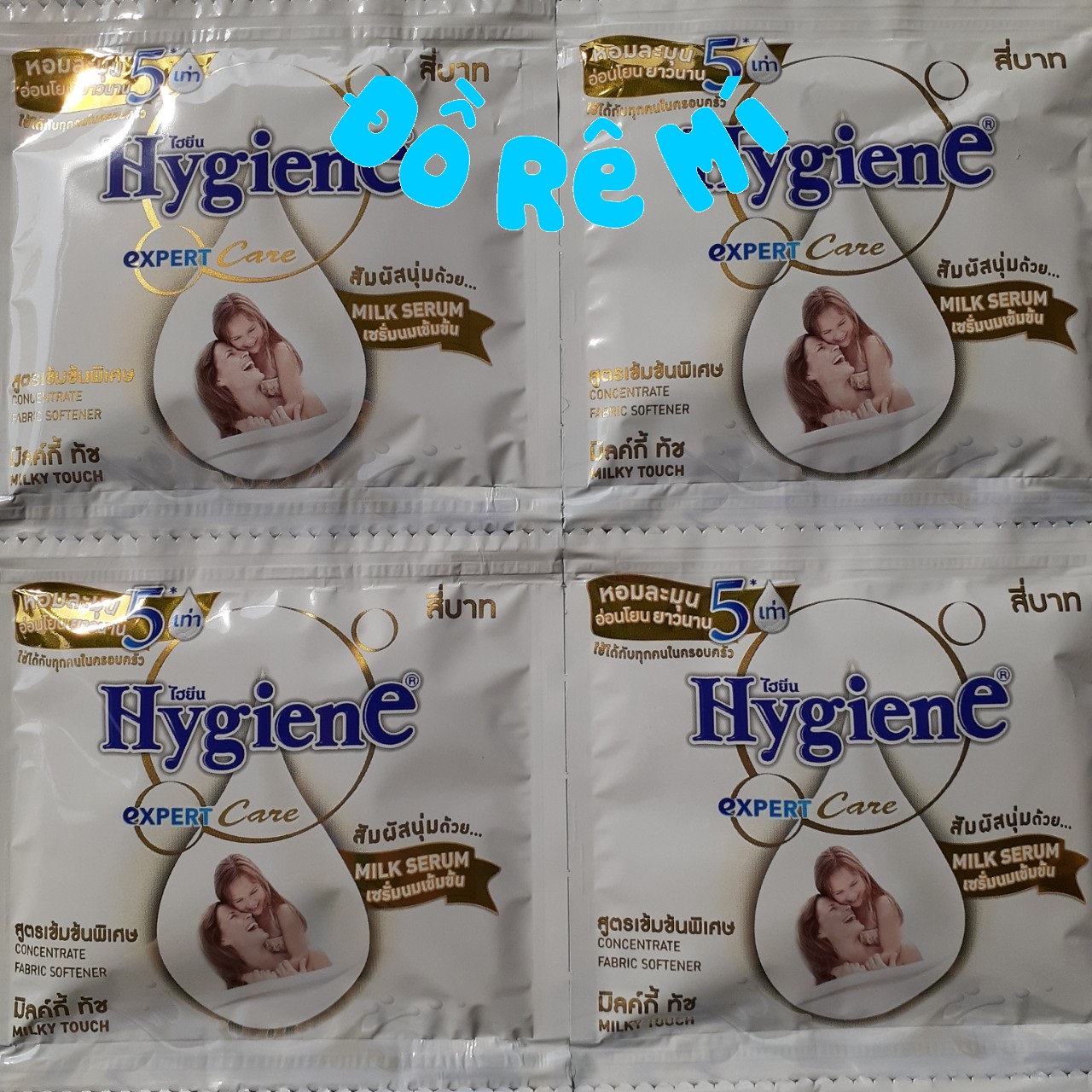[HCM]Sỉ thùng 30 dây ( 360 gói) xả vải Hygiene đậm đặc 20ml màu trắng