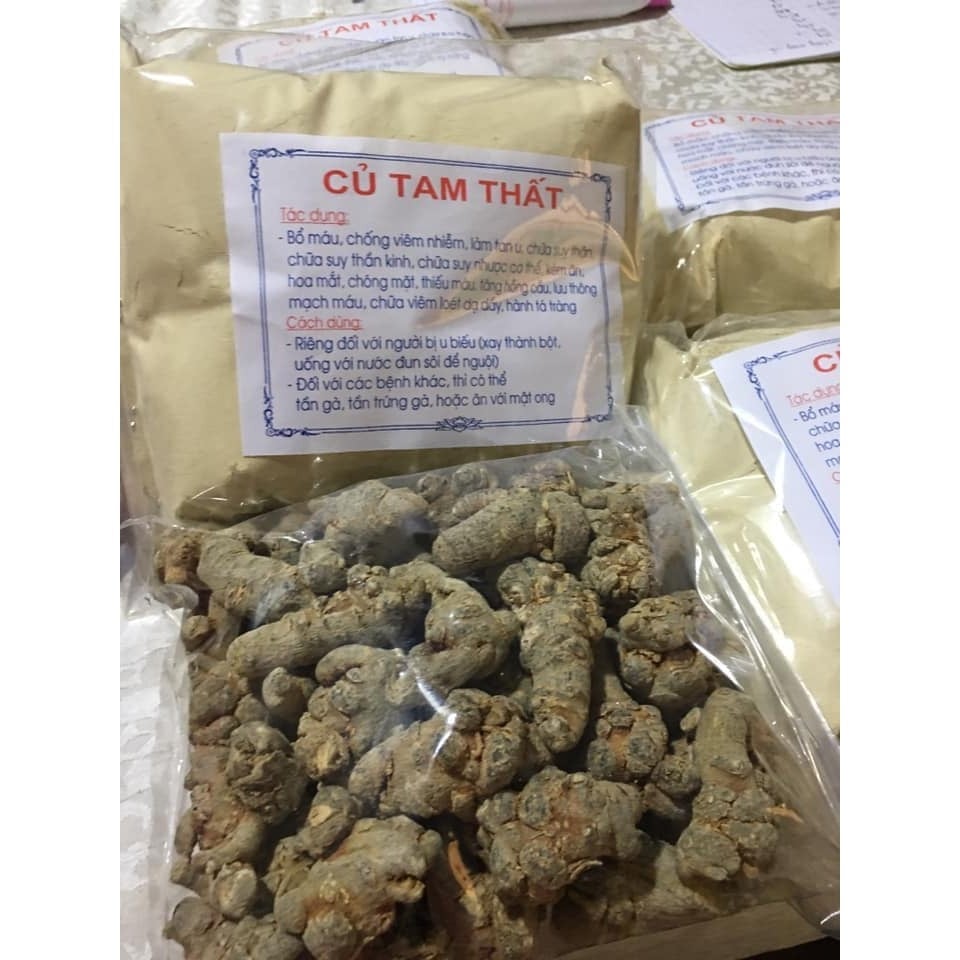 100g Củ tam thất - TAM THẤT HÀ GIANG (LOẠI 9 CỦ)