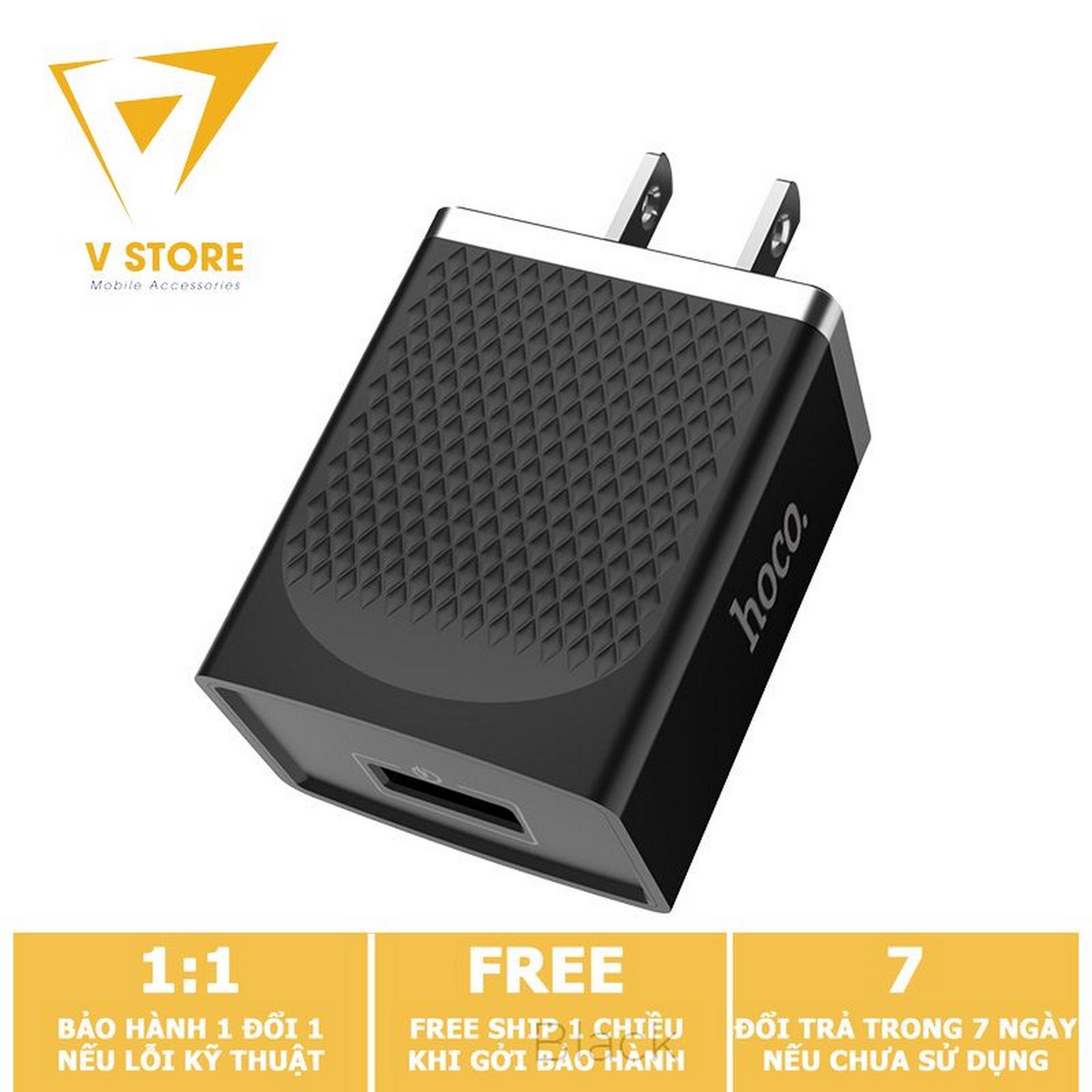 Cóc củ sạc nhanh hoco c42 qc3.0 - 18w 1 cổng usb 3.0a cho iphone ipad android samsung xiaomi