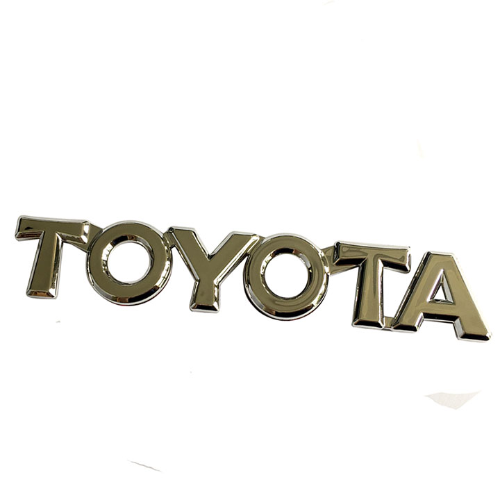 Chữ toyota bằng kim loại mạ crom cho xe hơi toyota