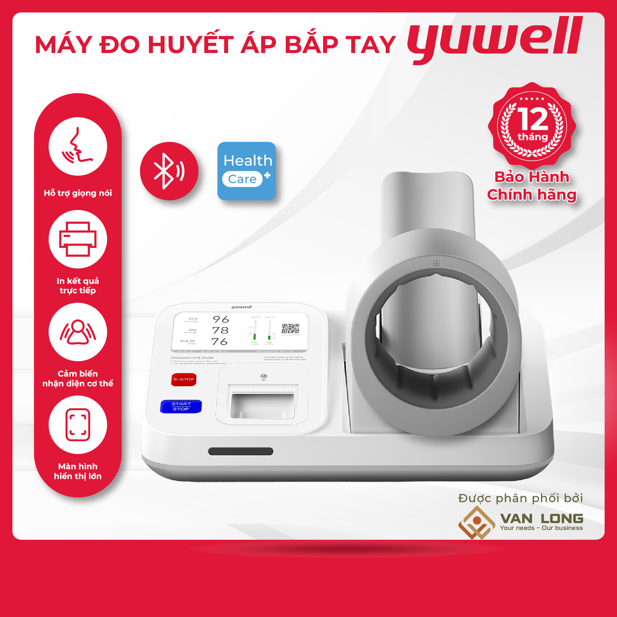 Yuwell Ye990 Automatic Electronic Upper Arm Blood Pressure Monitor Giá 36,000,000 Đồng*Miễn phí vận chuyển