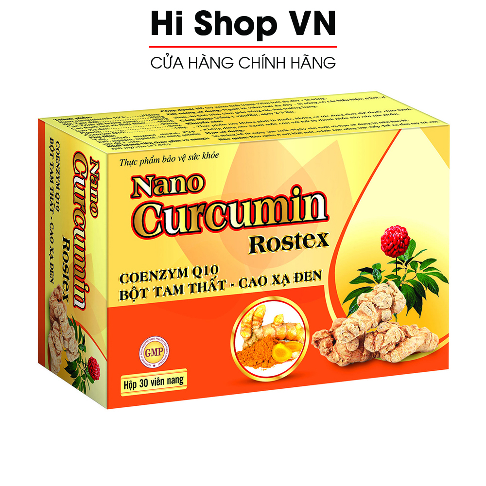 Viên tinh nghệ Nano Curcumin Gold Tam Thất Xạ Đen giảm viêm loét dạ dày, tá tràng, ung bướu - Hộp 30 viên