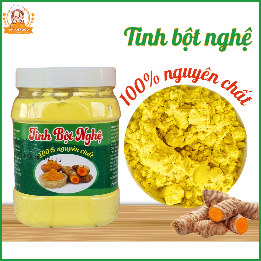 Tinh bột nghệ nguyên chất 100% 500gr/hũ, bột mịn không lẫn tạp chất
