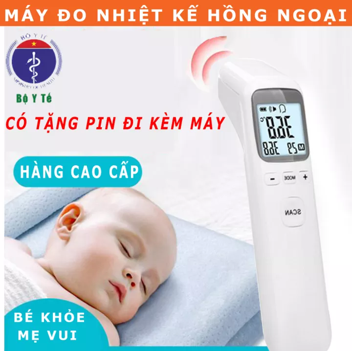 [hcm]nhiệt kế điện tử hồng ngoại đo trán đo cơ thể cho bé loại cao cấp có đèn 3