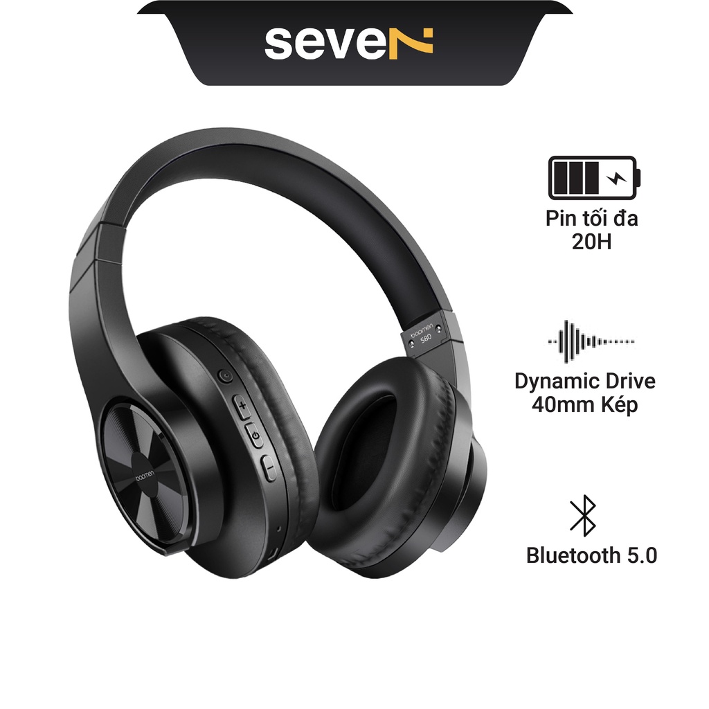 Tai nghe bluetooth headphone oneodio js18 - driver 40mm, bluetooth 5.0, thời lượng pin lên đến 17h - chính hãng bh 12 tháng - seve7