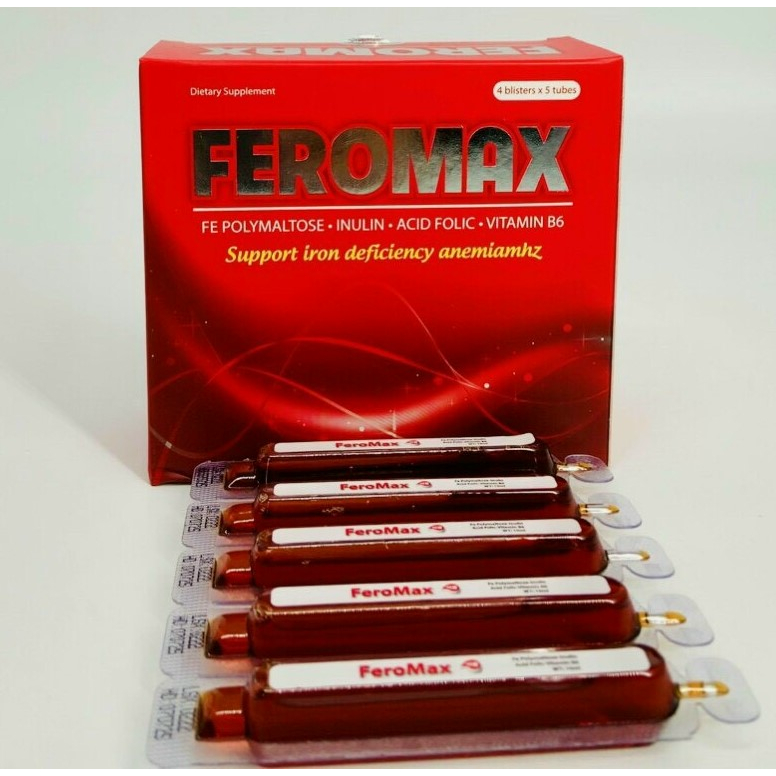 Fero Max bổ sung sắt và acid folic, giảm thiếu máu do thiếu sắt