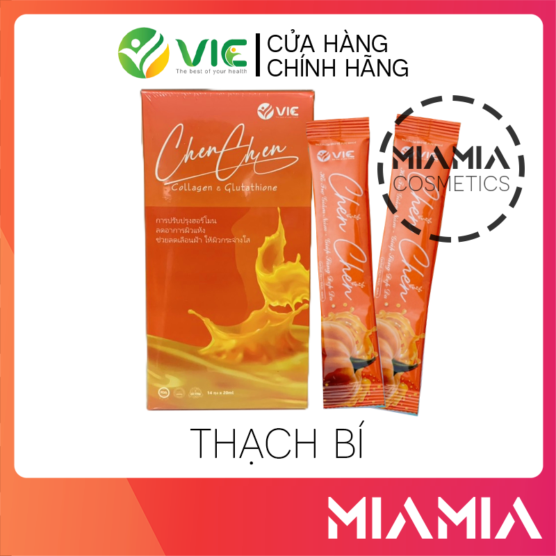 Thạch bí đỏ chen chen vic hỗ trợ làm đẹp giảm thâm nám da chính hãng