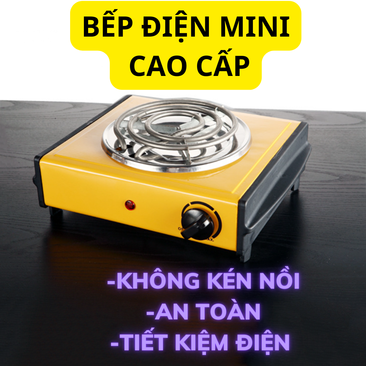 [BẢO HÀNH 1NĂM] Bếp Điện mini 1000w xài điện 220v thích hợp nấu nướng ,Bếp hơ sau sinh cho mẹ và bé - Bếp điện hơ lá trầu,Bếp nướng Sử dụng dễ dàng có nút xoay tăng giảm nhiệt độ,mặt thép bền bỉ an toàn