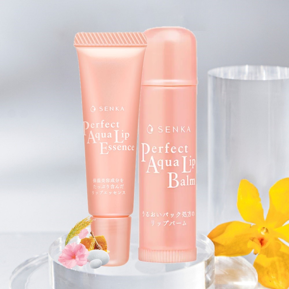 Son dưỡng môi senka mặt nạ ngủ ủ môi senka cấp ẩm ngừa khô, nẻ môi senka perfect aqua lip essence 10g