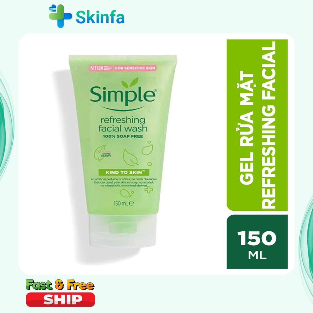 Sữa Rửa Mặt Simple Dạng Gel Cho Da Nhạy Cảm 150ml