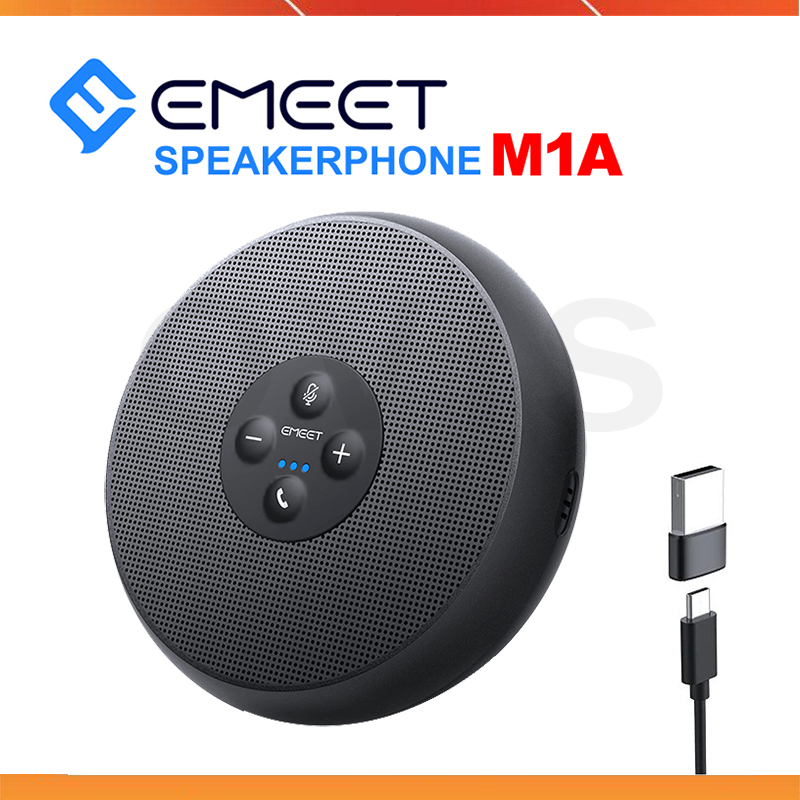 Emeet m1a - loa kèm micro họp trực tuyến, âm thanh full duplex cho nhóm 8 người