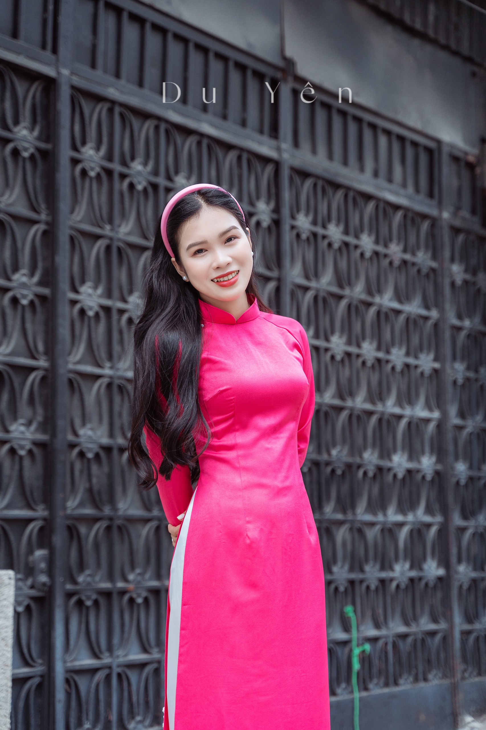 Áo dài cách tân lụa tây thi , áo dài thụy hồng sen