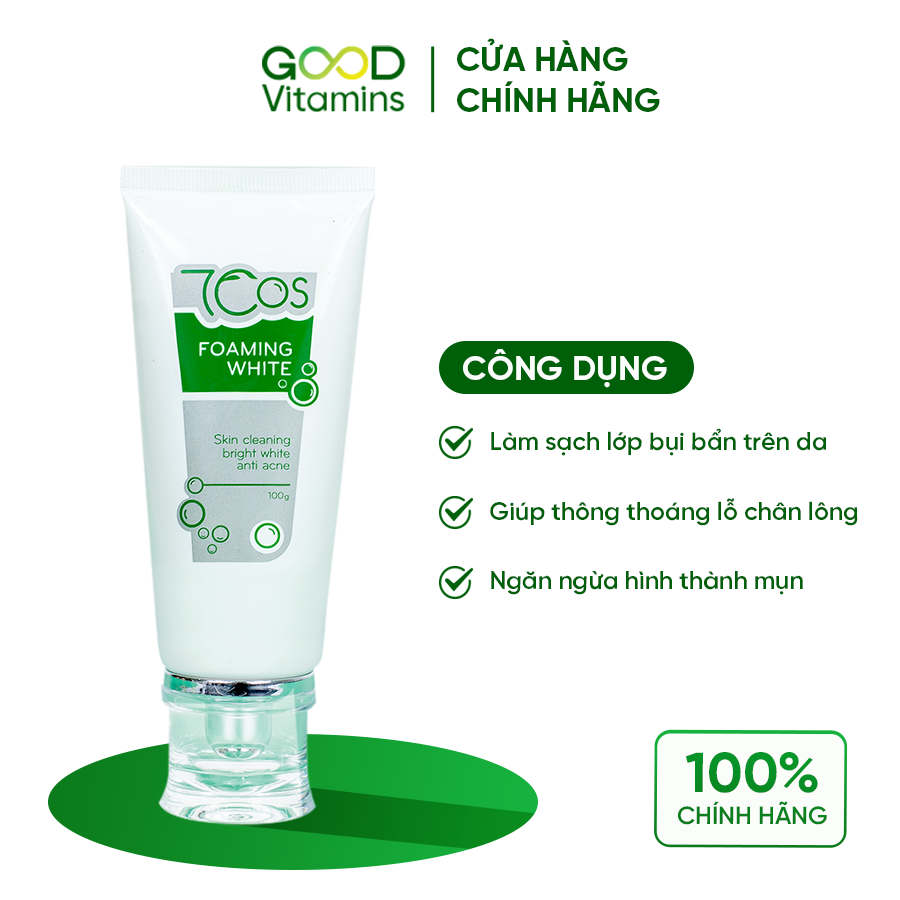 Sữa rửa mặt t:cos foaming white