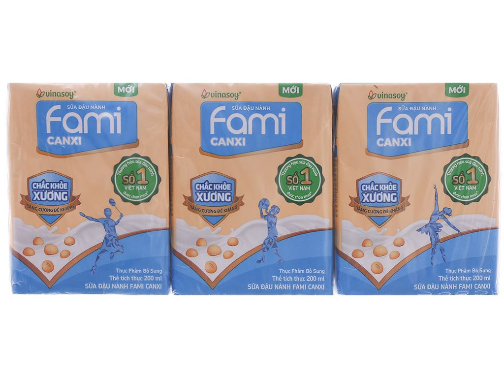 Sữa đậu nành Fami bổ sung canxi lốc 6 hộp