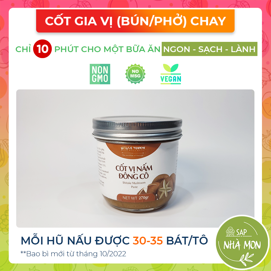 Cốt Phở Chay Vị Nấm Đông Cô Le Tonkin - Cốt Gia Vị Chay LeTonkin - Gia Vị Việt Nam 300g