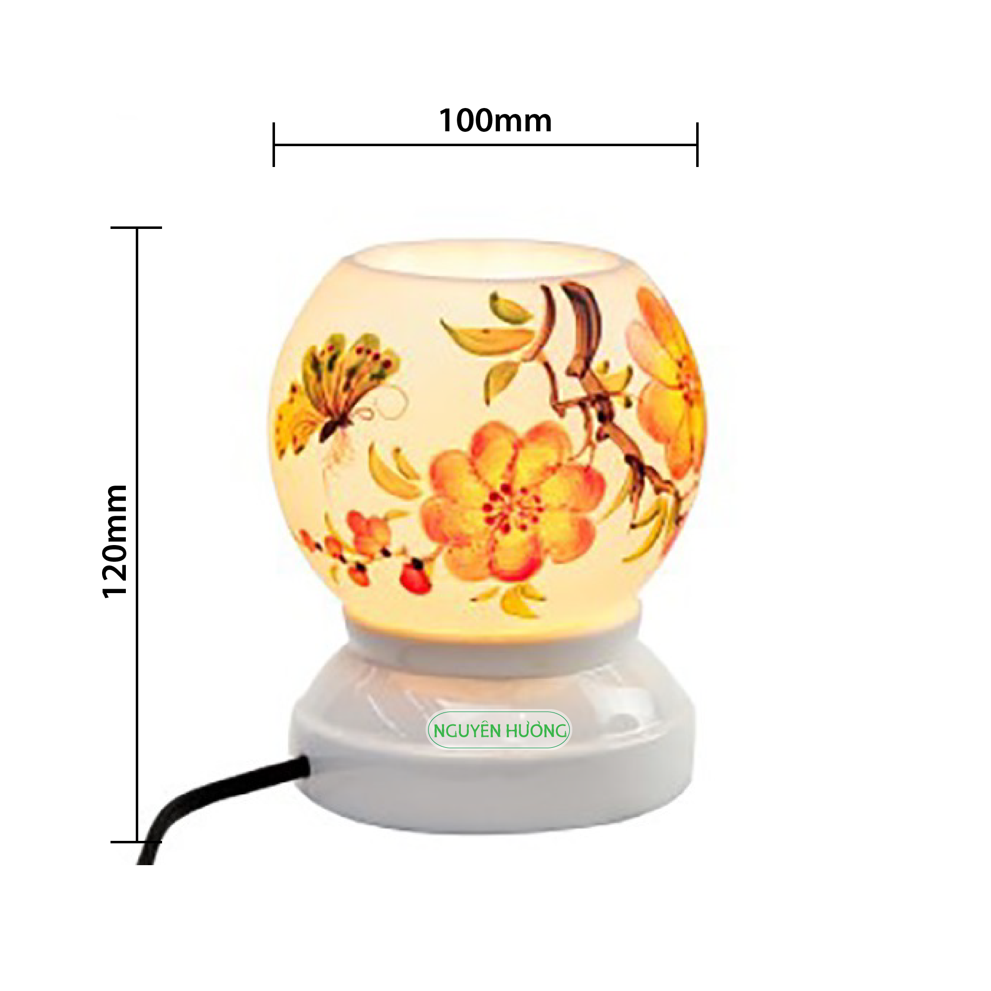[HCM]Đèn xông tinh dầu bằng điện được làm từ gốm bát tràng cao cấp [ BH 6T ]