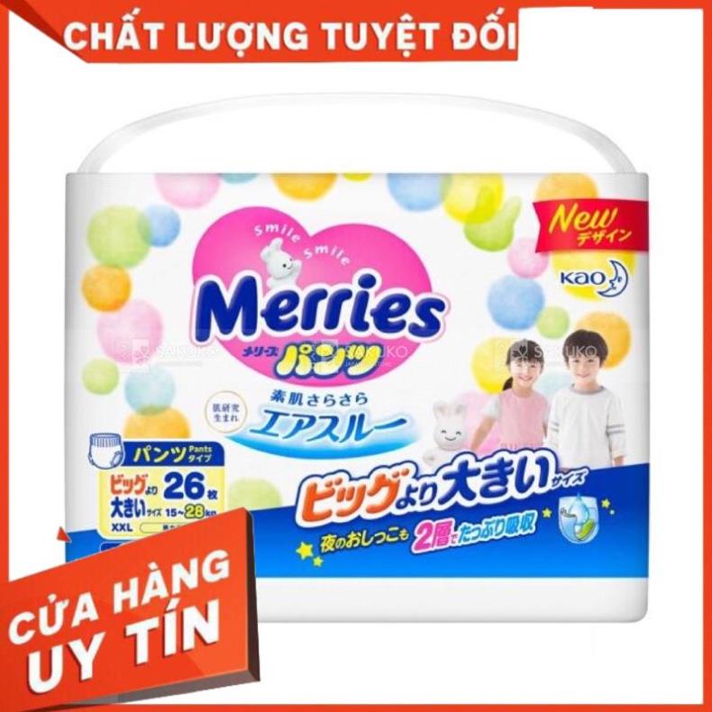 Bỉm quần meries m58/l44/xl38/xxl26+6 -